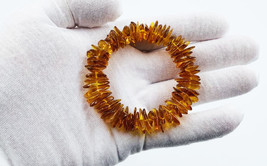 Amber Bracelet Natural Baltic Amber stones Bracelet Gemstone Raw Amber pieces - £27.24 GBP