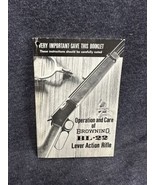 Vintage Browning BL-22 Rifle Operating Care Catalog Hunting Gun Brochure... - $14.85