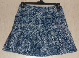 New Womens Lady Hagen Navy Blue &amp; White Stripey Pleated Skort Size 4 - £22.38 GBP