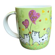 Cat Lovers Coffee Cup Hearts Birds In Love Tea Cup Efay Art Living Collection - £13.55 GBP