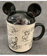 New DISNEY 90 Years of Magic Mickey Sketch 17oz Mug With Ears Lid 4014332 - £15.86 GBP