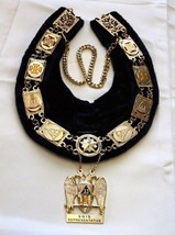Scottish Rite S.G.I.G. Representative Masonic Freemason Collar &amp; Jewel - £239.49 GBP