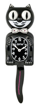 Limited Edition Fuschia/Black  Kit-Cat Klock Swarovski Crystals Jeweled Clock - £106.25 GBP