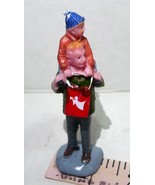 Lemax Christmas Village Boy on Daddys Shoulders Shopping  2009 - £13.19 GBP