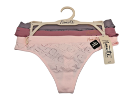Nanette Lepore Panties Women L Seamless Pink Purple 3 Pack Nylon-Spandex... - $17.33