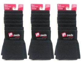 18 Pair Peds Ladies Trouser Socks Tactel Lycra Size 5-10 Black - BRAND NEW w/TAG - £20.67 GBP