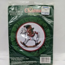 Gallery Of Stitches Christmas Bucilla Bear And Hobby Horse Counted Cross Stitch  - $17.81