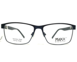 Maxx Eyeglasses Frames ARNOLD BLUE Navy Square Full Rim Extra Large 59-1... - £29.65 GBP