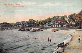 New Haven Connecticut Ct~Along The SHORE~1908 Postcard - £6.31 GBP