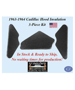 REM 1963-1964 CADILLAC HOOD INSULATION PAD 3 PIECE SET 1" THICK - $98.99