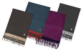 Brooks Brothers Mens Two Tone 100% wool 70&quot; Rectangle Scarf Scarves  Frayed Ends - £45.70 GBP