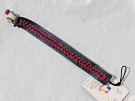 Blank Blue w/Red Stitching Team Baseball Seam Bracelet - $12.95