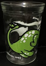 Welchs 1988 Brontosaurus Dinosaur Vintage Jelly Jar Juice Glass 4&quot; height - £5.97 GBP