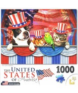 The United States of America Pets Love America 1000pc Puzzle 19.25&quot;x26.6... - £11.67 GBP