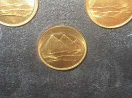 Wholesale Lot 4-18MM Egyptian Egypt Pyramid Rose Gold Coin Vintage  Coin... - $8.90