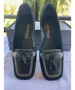 Via Spiga Black Suede &amp; Leather Pumps - Size 8.5 - $971.01 MXN