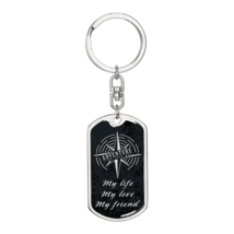 My Life Adventure Keychain Stainless Steel or 18k Gold Dog Tag Keyring - £44.99 GBP+