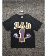 Vintage Minnesota Vikings Riddell DAD 1 Shirt Men Large Black USA Made 90s - £21.74 GBP
