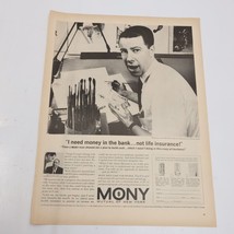 1964 Mony Mutual Of New York Life Insurance Remington Shaver Print Ad 10.5x13.5 - £6.29 GBP