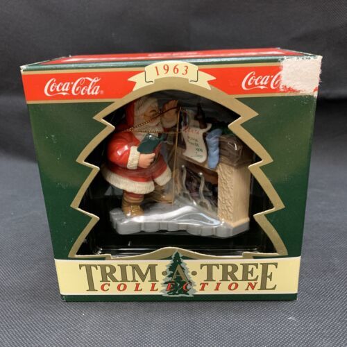 NEW Coca-Cola Bottle Santa Claus Chimney Mantle Christmas Xmas Ornament KG - $14.85