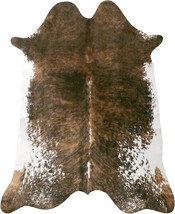 The 2.3X3.6 Ft. Saddle Brown Keeko Faux Cowhide Rug Is A Cute Cow Print Rug With - £26.31 GBP