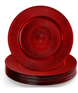 12 Pack Red Charger Plate, 13-Inch Beaded Chargers for Dinner Plates, Pl... - €49,04 EUR
