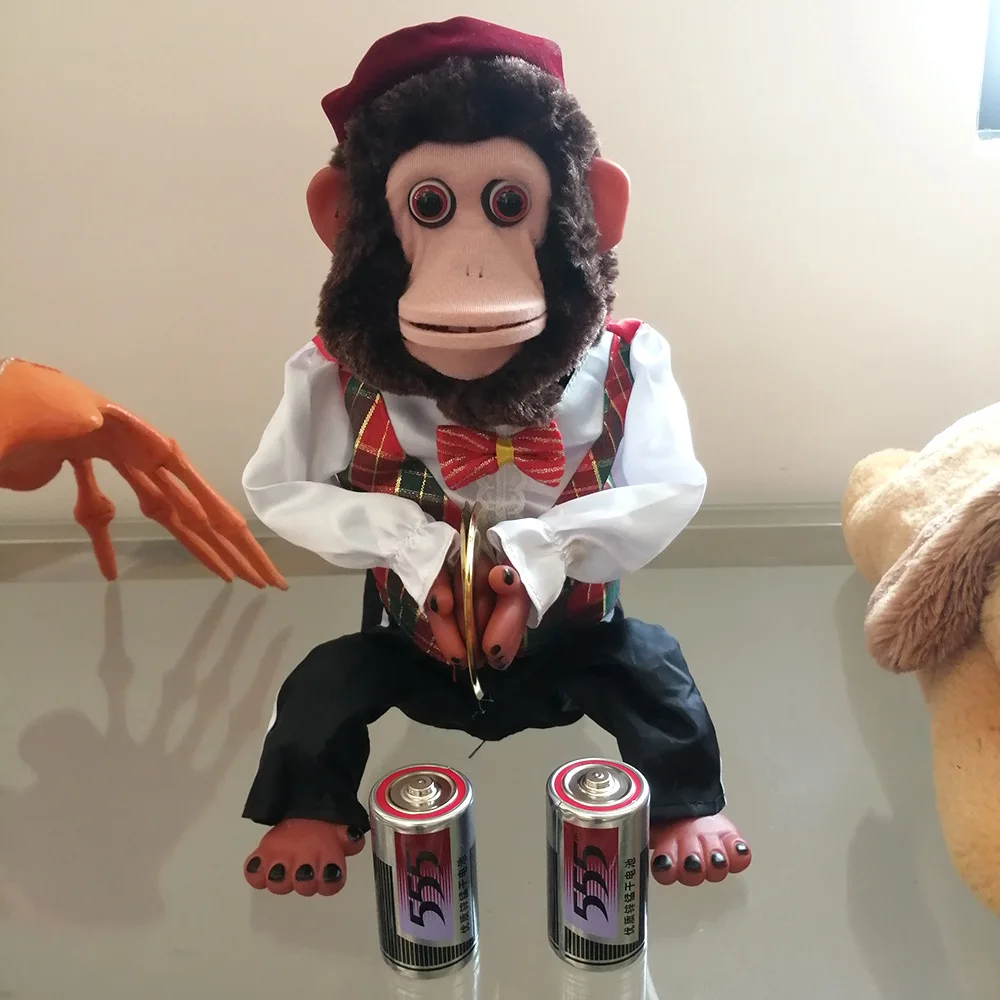 Famous Multi-Action,Funny Cymbal Playing Simulation Monkey the Chimp Vintage - £83.04 GBP