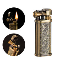 Copper Kerosene Lighter, Retro EDC Unique Emboss Kerosene Lighter (Witho... - $18.88