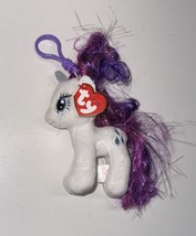 TY 2015 RARITY Unicorn Glitter Hair Key Clip Backpack My Little Pony 5” ... - £7.10 GBP
