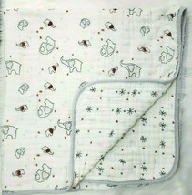 Aden + Anais Muslin Dream Baby Blanket Quilt Comforter Elephant Hearts  B71 - $39.99