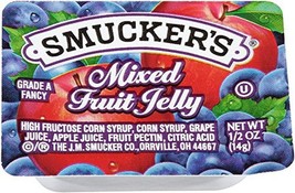 Smucker&#39;s Mixed Fruit Jelly, Portion Control, 0.5 Ounces, 200 Count - £19.45 GBP