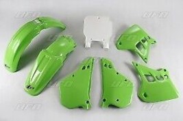 OEM Colors Green UFO Plastics Complete Body Kit For 90-91 Kawasaki KX250 KX 250 - £127.35 GBP