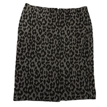 Charter Club Skirt Size 8P Medium Petite Animal Print Black Gray Metalli... - $10.79