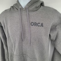 Orca Whale Vintage Hanes Ultimate Cotton Heavyweight Colorful Hoodie Size S Gray - $32.62