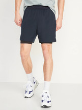Old Navy Go 2-in-1 Workout Shorts + Base Layer Mens 2XL Tall Navy Blue NEW - £21.21 GBP