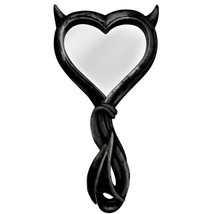 Alchemy Gothic Black Devil&#39;s Heart Horns Tail Hand Mirror Love Decor Gif... - £28.48 GBP