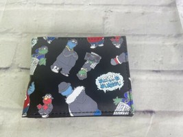Sesame Street Hip Hop Elmo Cookie Monster Oscar Bi-Fold Wallet Faux Leat... - $13.85