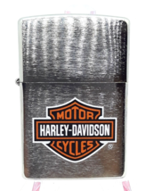 Harley Davidson  Logo Authentic Zippo  Brushed Chrome - £26.14 GBP
