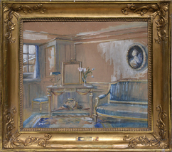 Neoclassical Interior Scene by Russian Theater Artist Early 20th century Mixed - £2,813.01 GBP