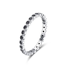 Effie Queen Trendy AAAA Cubic Zirconia Eternity Engagement Rings Fashion Silver  - £20.90 GBP