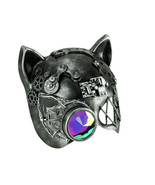 Steamkpunk Cat Robot Kitty Halloween Mask with Light Refraction Monocle,... - £23.29 GBP