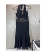 Jones New York Black Sequin Halter Adjustable Evening Dress Womens Size 10 - $43.95