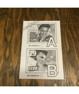 USPS 1992 official ballot postcard vote for Elvis stamp old used postcard - $29.80 CAD