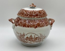 c.1880s Antique Copeland Spode CAIRO Brown Transferware Bean Pot with Lid - £54.72 GBP