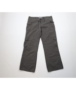 Vintage 90s Y2K Womens 32 Low Rise Baggy Wide Leg Cargo Pants Polyester ... - $1,389.14 MXN