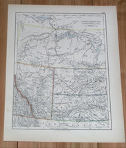 1904 Antique Map Of Alberta Assiniboia Athabasca British Columbia Canada Alaska - £23.70 GBP