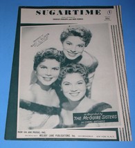 The McGuire Sisters Sheet Music Sugartime Vintage 1956 Nor Va Jak Music Inc. - £11.81 GBP