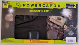 POWERCAP 3.0 Headlamp in a Hat Beanie Rechargable Set of 2-Black/Mossy O... - £16.34 GBP