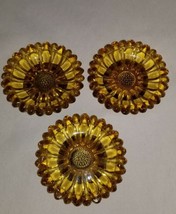 Vintage Hazel Atlas Daisy Sunflower Ashtray Round Sunflower Dish Round Daisy - £10.38 GBP