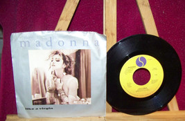 madonna  45rpm recordw/ picture sleeve { like a virgin} - $12.87